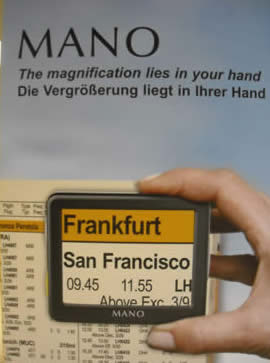 Mano hand held digital magnifier